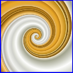 Gold and white widdershins spiral